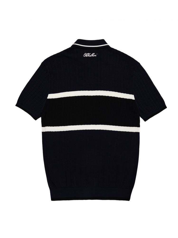 Khalhon Regent Knit Polo Navy – KULTIQ