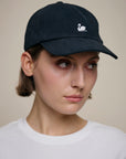 Swan Logo Cotton Twill Cap - Black