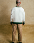 Cable Knit Varsity Jumper - Heritage Edition