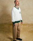 Cable Knit Varsity Jumper - Heritage Edition