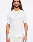 Oversized Retro Polo Shirt White