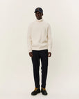 Eddie Wool Rib Rollneck Knit Ivory