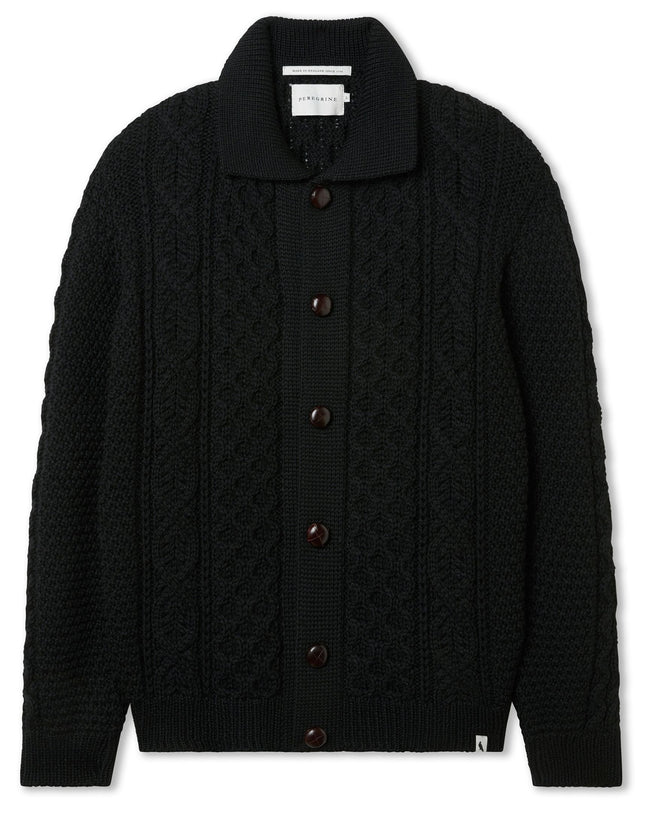 Hudson Aran Cardigan Black