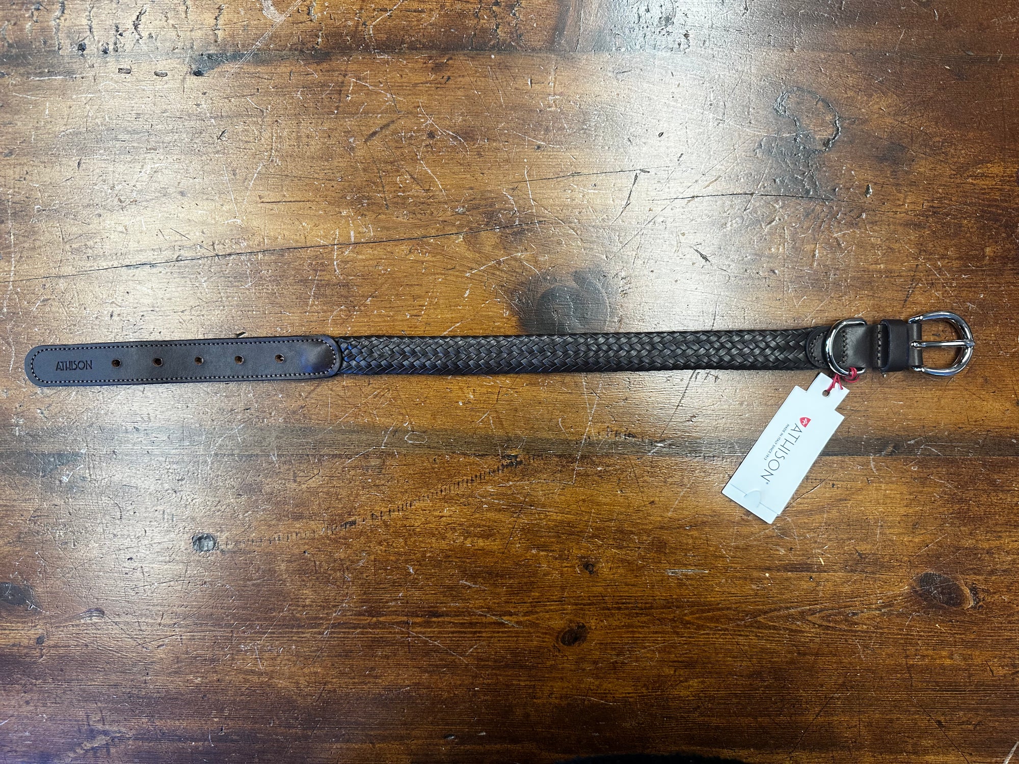 Leather Dog Collar Dark Brown