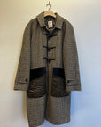 Houndstooth Wool Duffle Coat