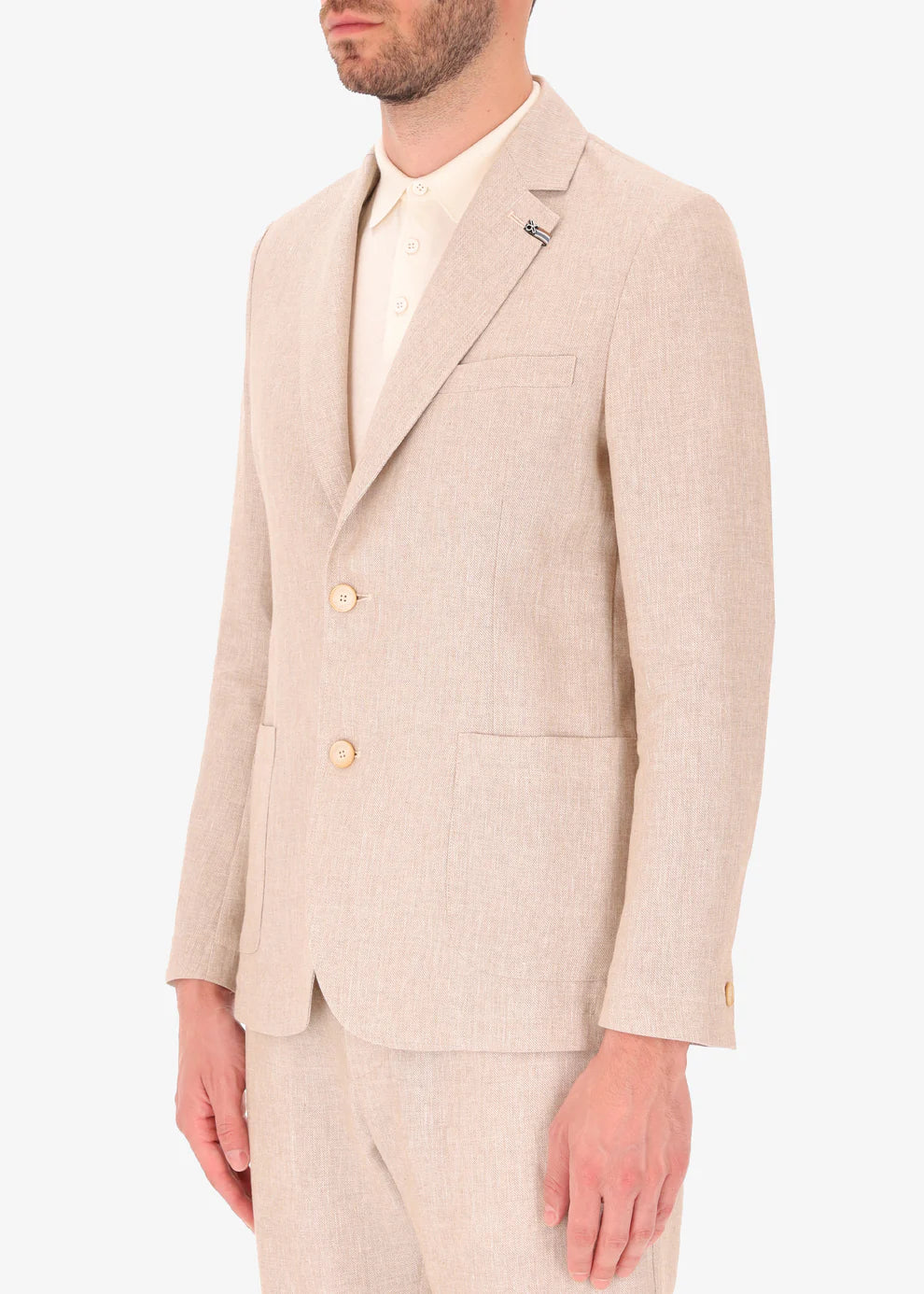 Linen Blend Fabric Jacket Certo Rope