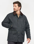 Barbour Stratford Waxed Jacket Navy