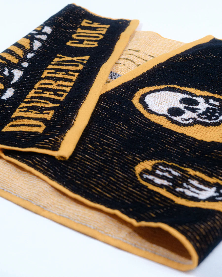 Knitted Cactus Voodoo Towel - Black
