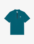 Performance Zip Blade Collar Polo Azzurra