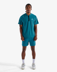 Performance Zip Blade Collar Polo Azzurra