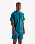 Performance Zip Blade Collar Polo Azzurra