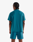 Performance Zip Blade Collar Polo Azzurra