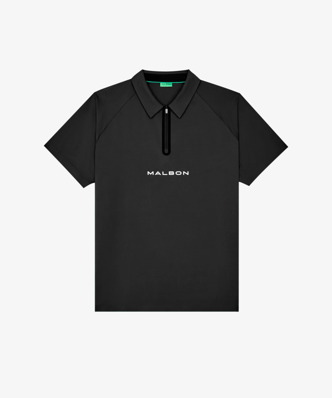Performance Zip Raglan Polo Black