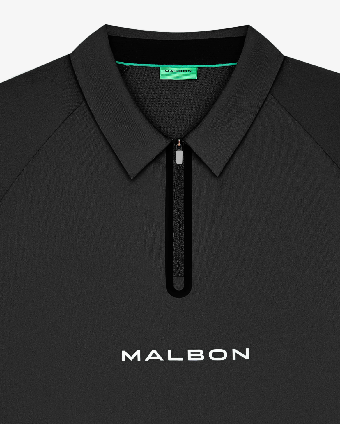 Performance Zip Raglan Polo Black